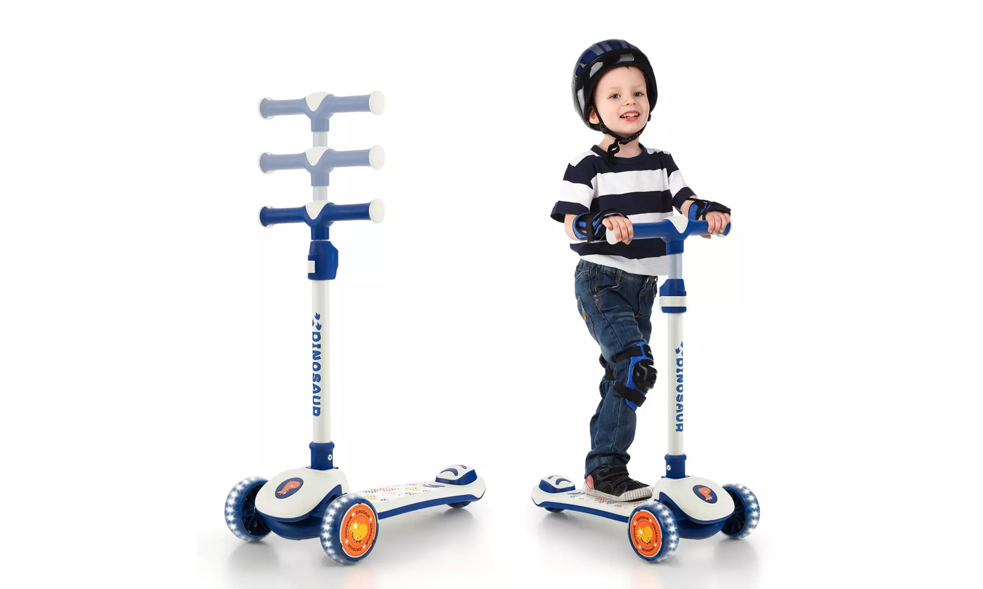 Costway 3-Wheel Kids Scooter Toddler Folding Balancing Kick Scooter