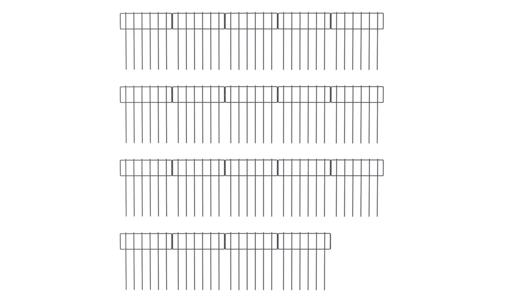 Decorative Garden Fence No Dig Rustproof Metal Wire Fencing