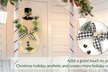 Lighted Christmas Snowman Shape Wreath Decoration for Front Door Wall Decor - Second Medium