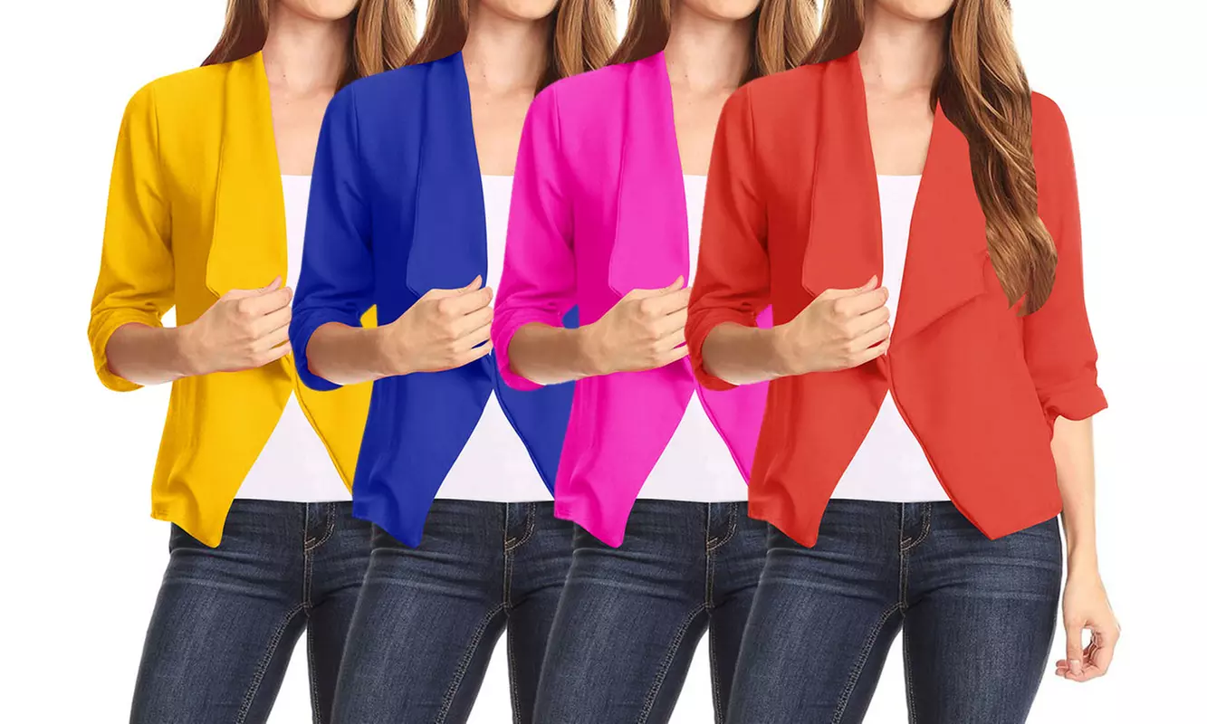 Women's Casual Office Wear Basic Solid Blazer Jacket