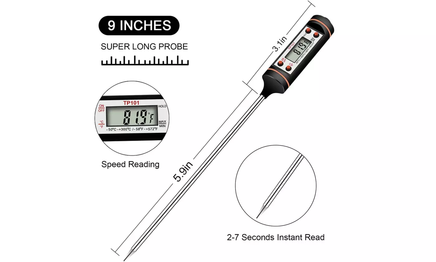Digital Meat Thermometer Kitchen Food BBQ Grill Smoker Thermometer