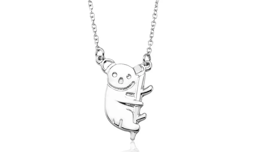 Teddy Bear Drop Necklace - Primary Image