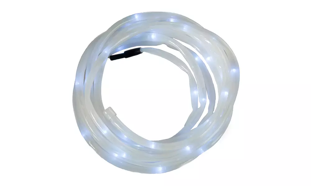 Pure Garden Solar LED Rope Light - White LED Lights - Second Medium