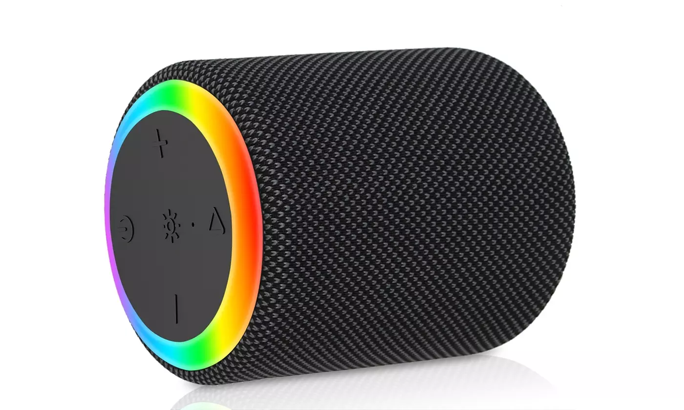 KOCASO Mini Waterproof Portable Wireless Bluetooth Speaker with 7 RGB Lights