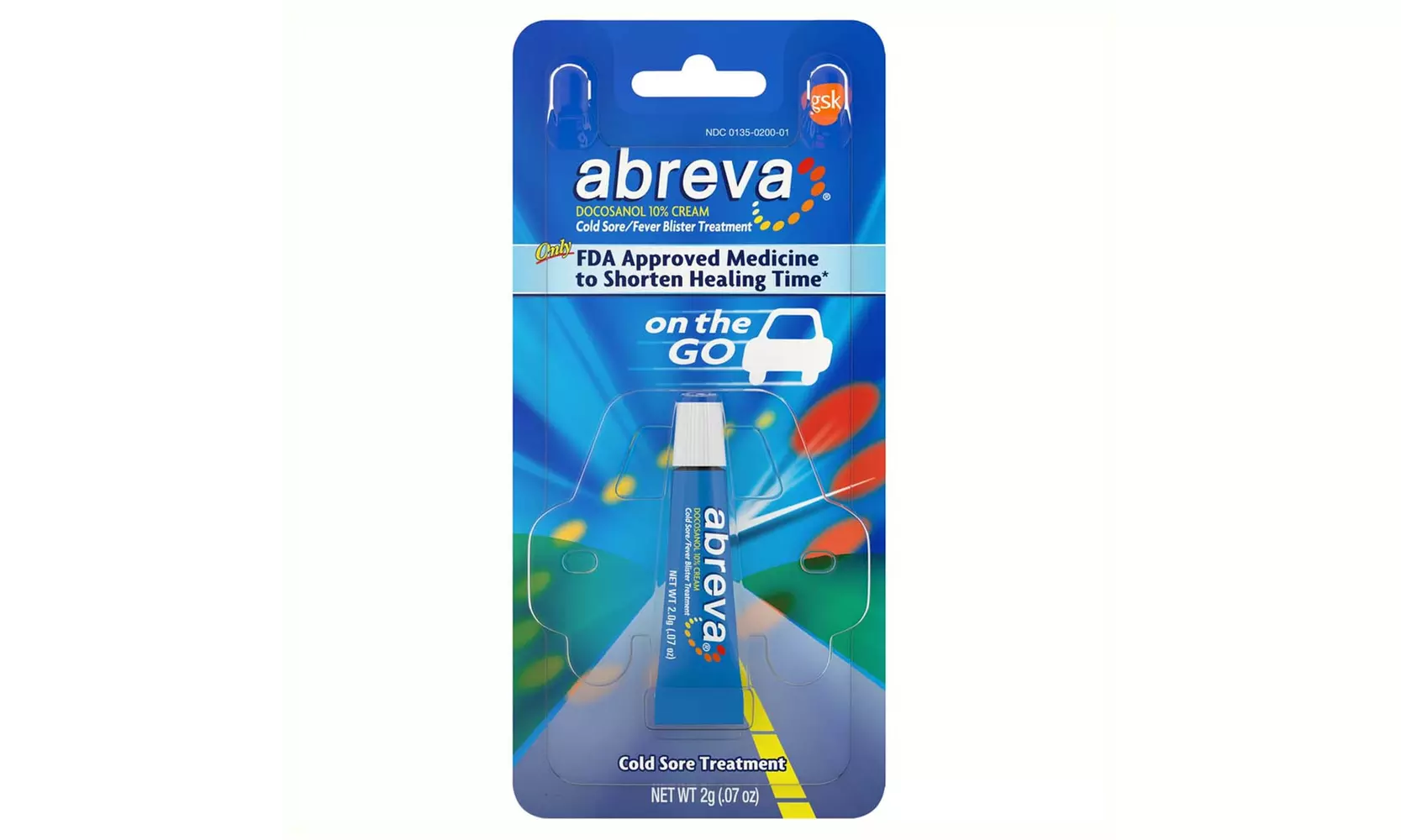 Abreva On The Go Cold Sore Treatment 0.07oz / 2g - Second Medium
