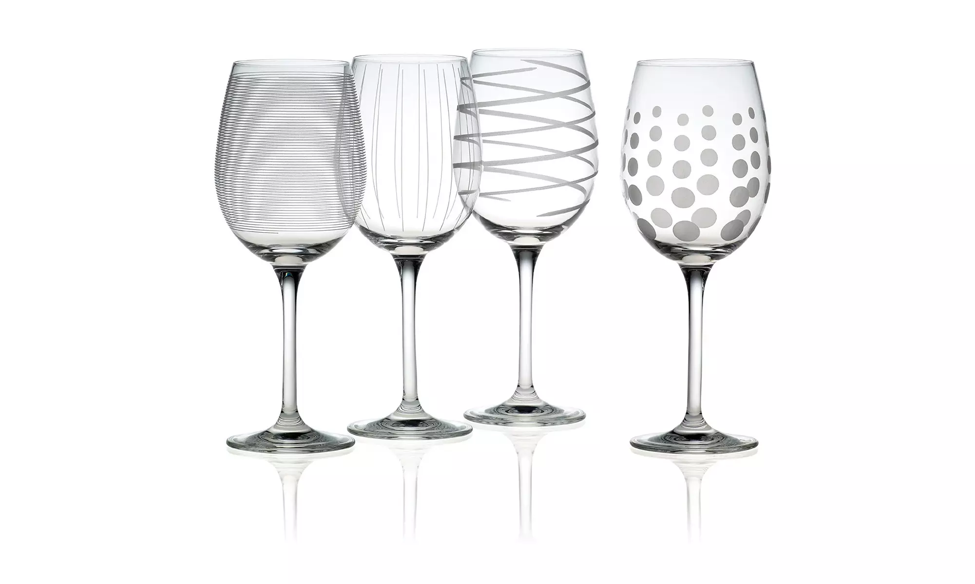 Mikasa Cheers Precision-Etched 16-oz White Wine Glasses - Primary Image