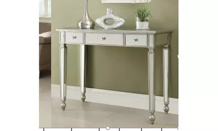 FCH Three Drawers Mirror Table Dressing Table Console Table - Primary Image