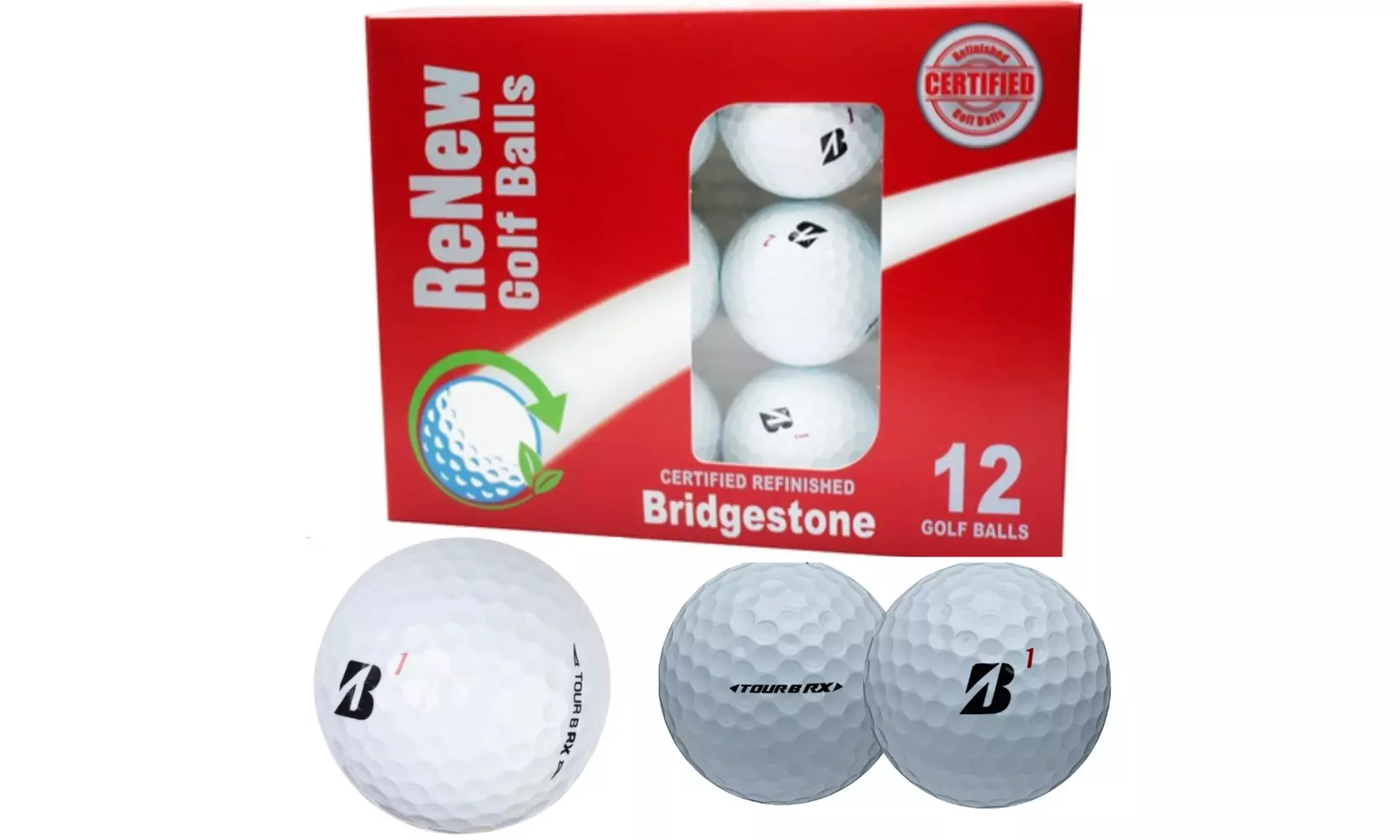 Bridgestone TOUR B RX Golf Balls Certified Refinished 12 Pack - Primary Image