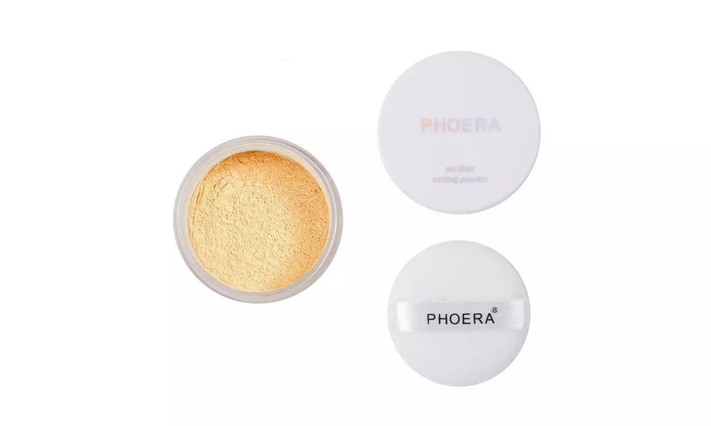 Phoera Translucent Loose Setting Face Powder Makeup Foundation Smooth Full Size