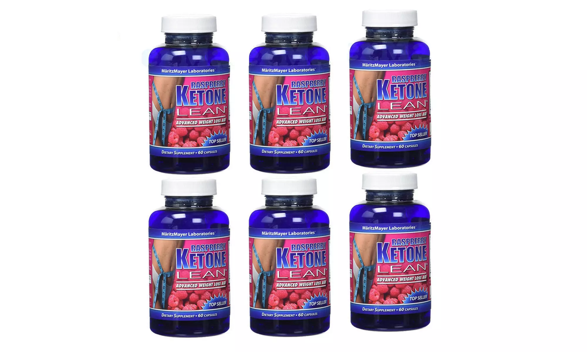 6X Pure Raspberry Ketone Lean Advanced 1200 mg Diet Weight Fat Loss  - Primary Image