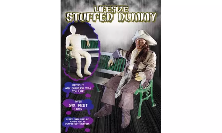 Life-Size Halloween Stuffed Dummy with Lifelike Hands, 6 Ft Tall - Primary Image
