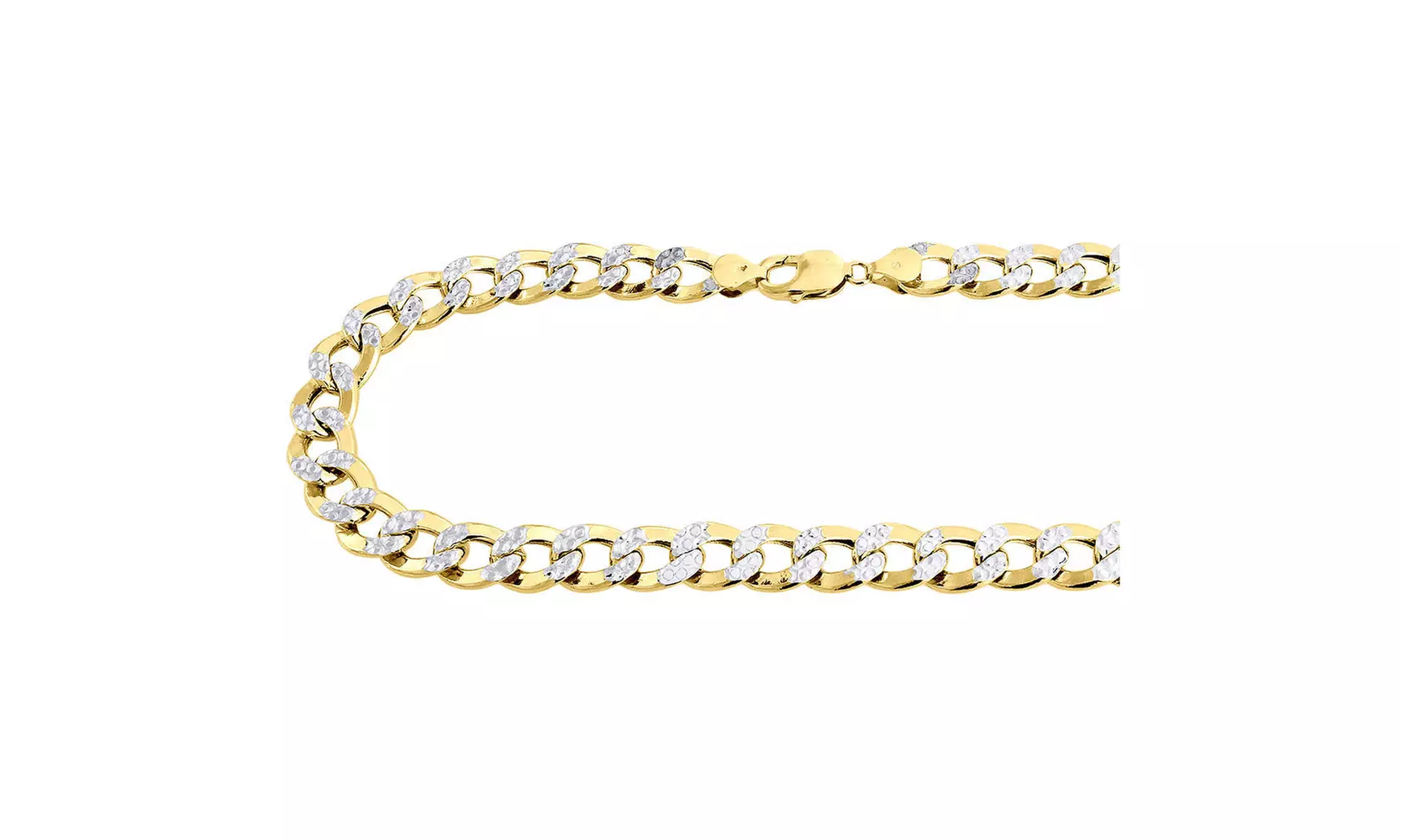 10K Hollow Yellow Gold Diamond Cut Cuban Link Chain 3.5MM - 10.5MM - Primary Image