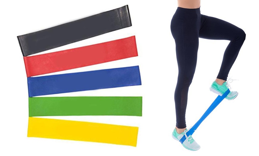 Exercise Resistance Loop Bands with Storage Pouch - 5 Fitness Levels ...