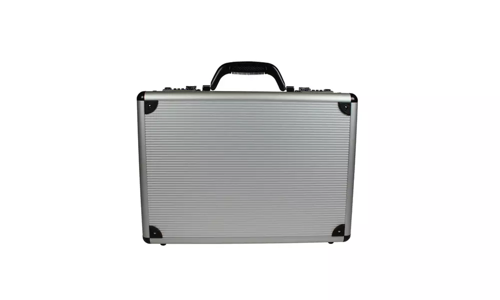 World Traveler Fasano Aluminum Silver 4-inch-wide Attache Briefcase