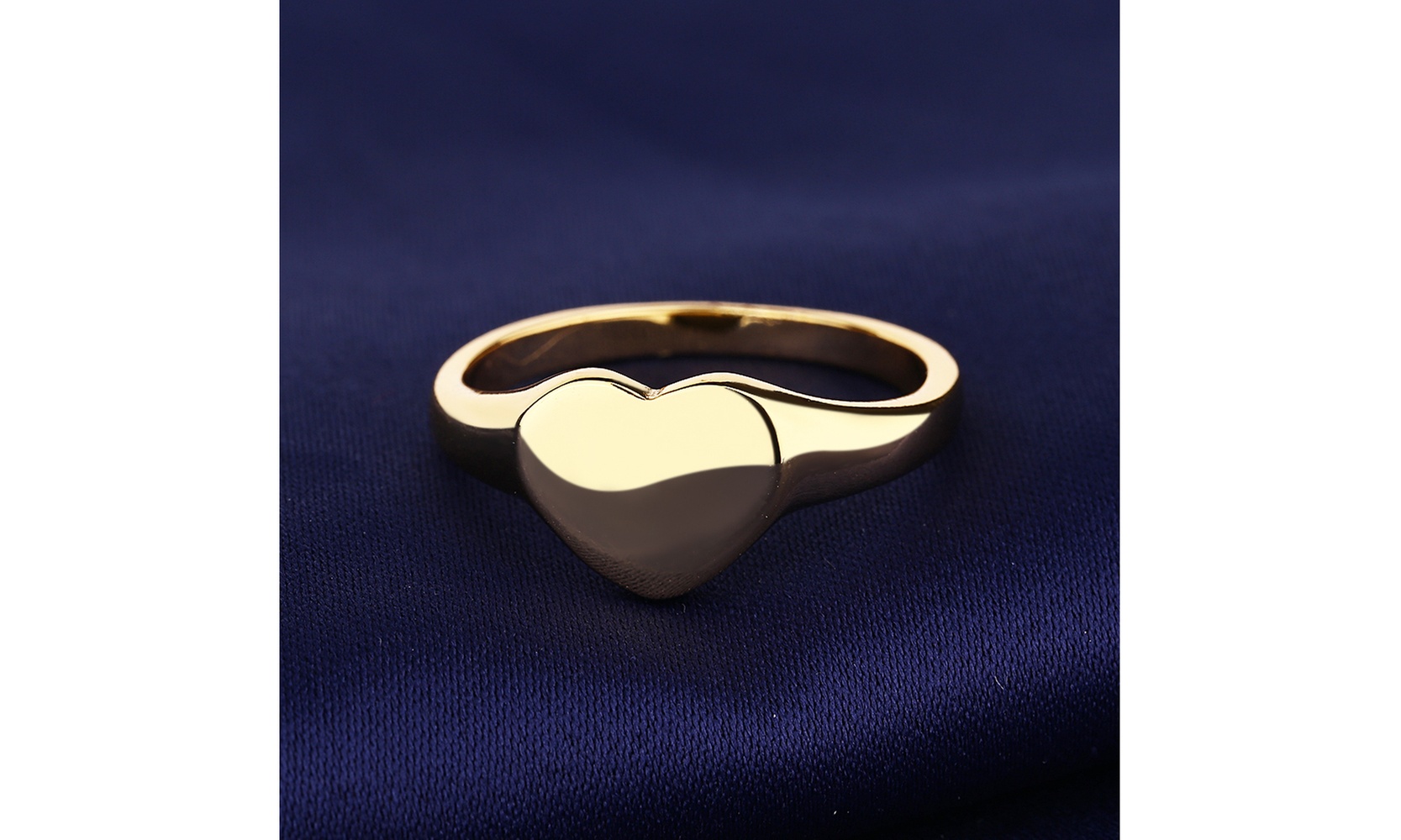14K Gold Plated Signet Heart Ring