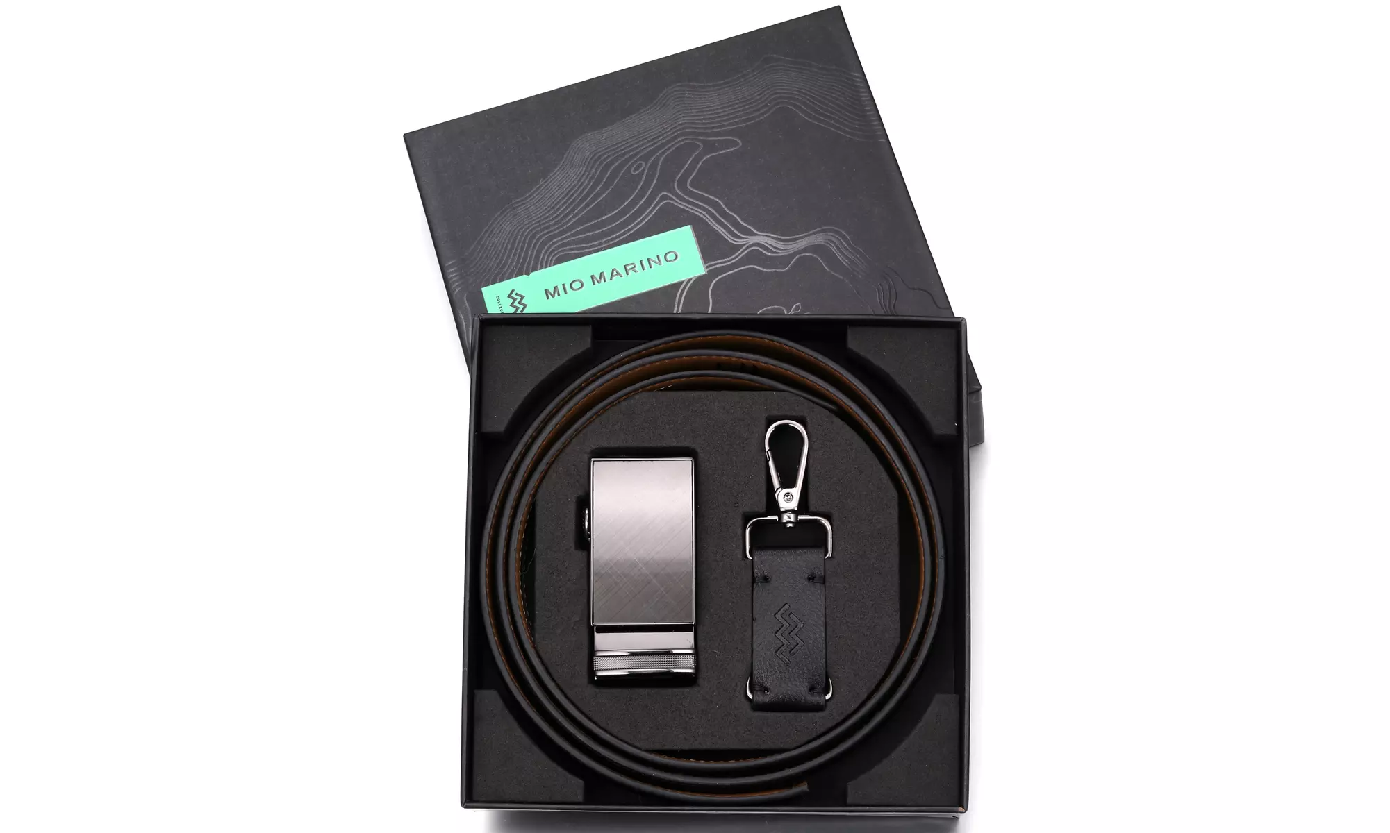 Mio Marino Men Genuine Leather Dress Belt With Automatic Ratchet Buckle