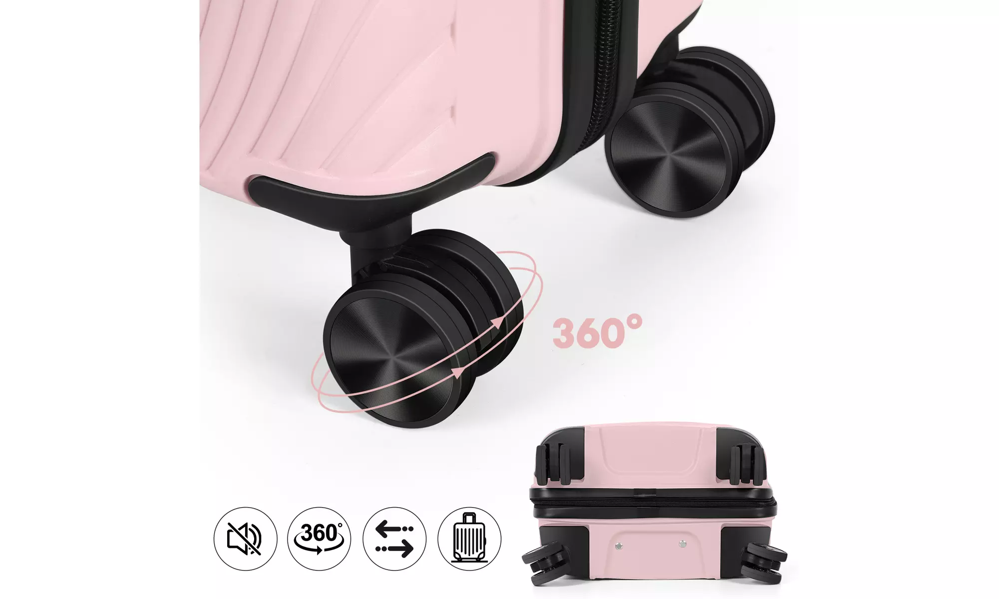 Dual Spinner Hard-Sided Carry-On Two-Piece Luggage Set