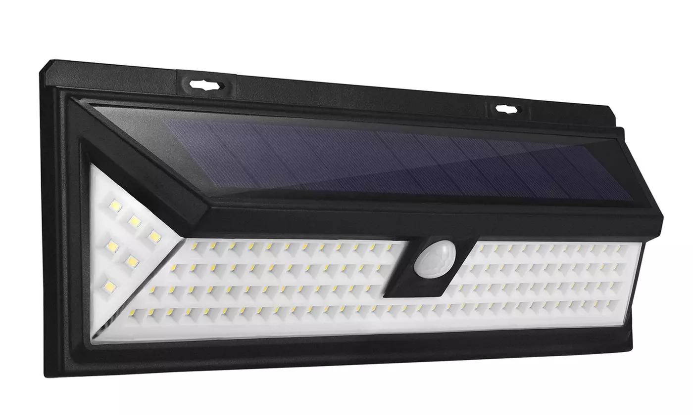SolarEK 118-LED Motion Sensor Light PIR Sensor Lamp Wide Angle Solar Wall Light - Primary Image