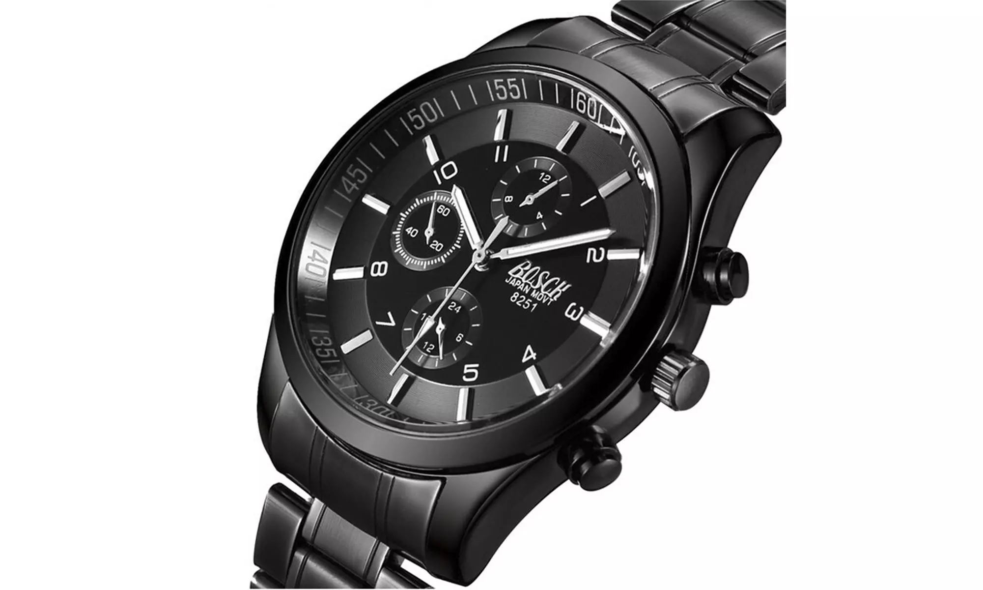  Fashion Sport Watch Casual Stainless Steel Business mens Watch - Second Medium