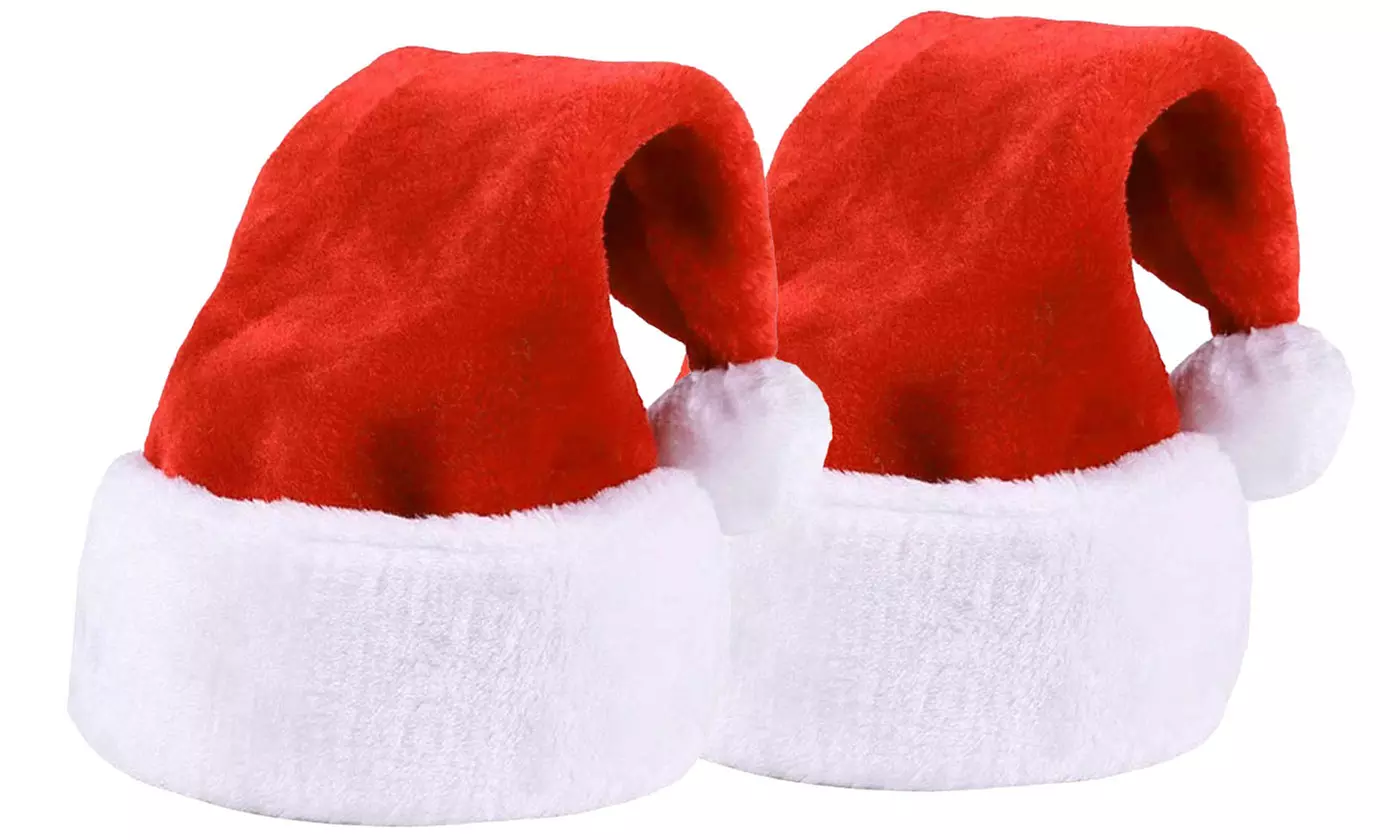 Classic Christmas Santa Claus Cap  Hat for Christmas Party Costume - Primary Image