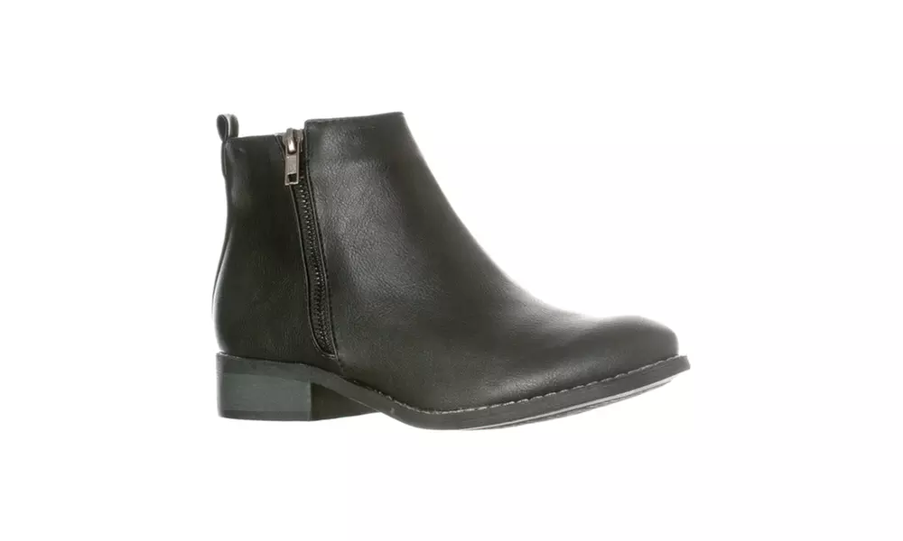 Riverberry Women's Avery Low-Heel Zip-Up Ankle Booties Boots - Primary Image