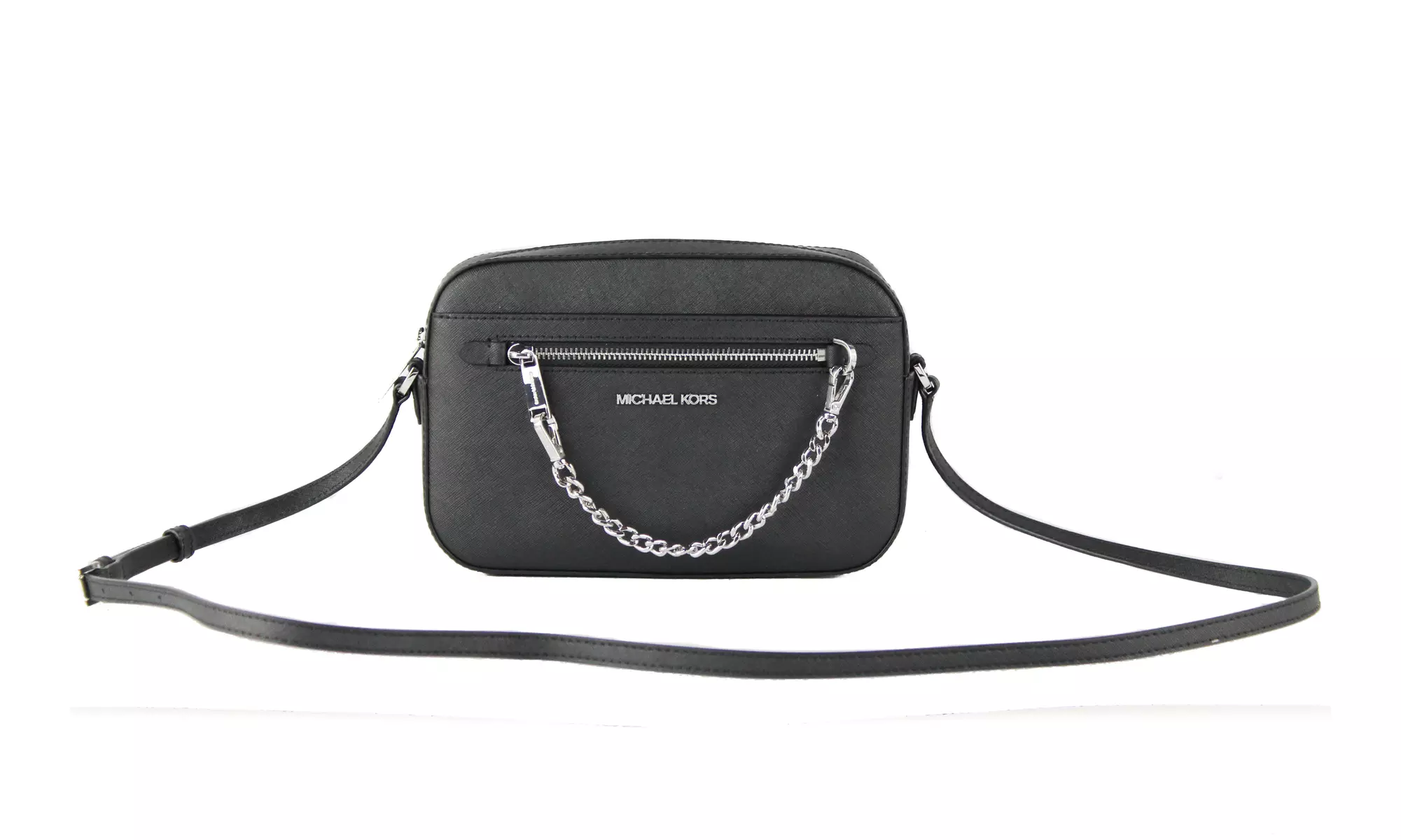 Michael Kors Jet Set Large East West Saffiano Leather Zip Chain Crossbody - Primary Image