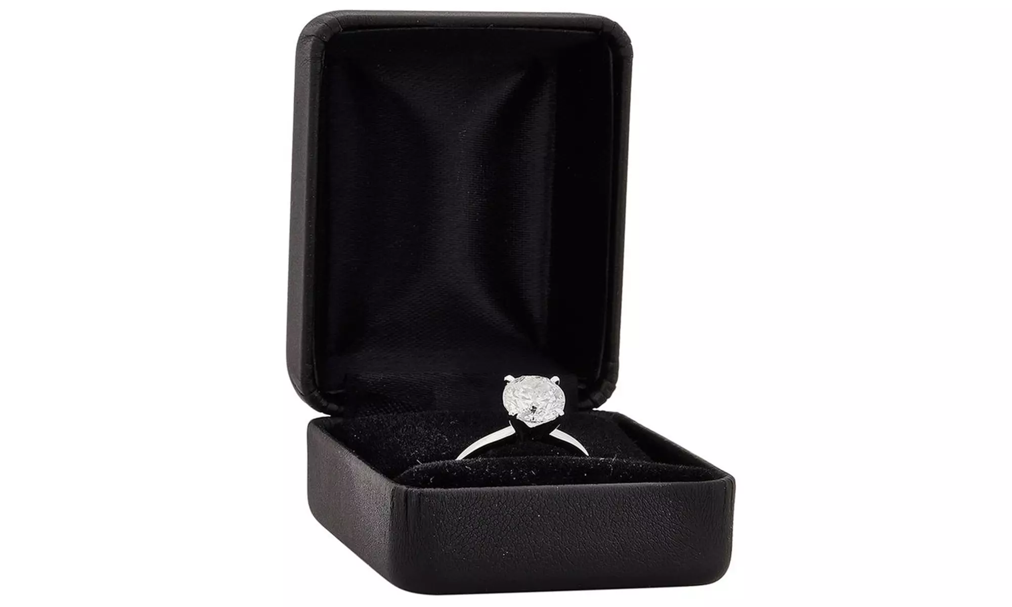 0.50 - 2.00 Cttw Lab Grown Round Diamond Solitaire Engagement Ring In 10K Gold - Primary Image