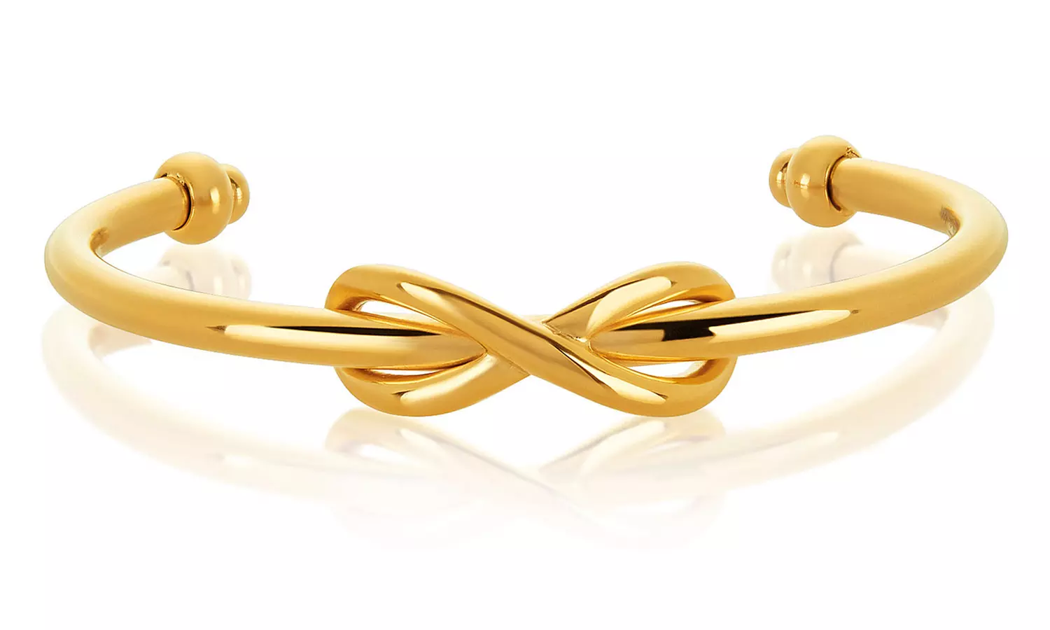 Women's Gold Plated Infinity Cuff Bracelet - Primary Image