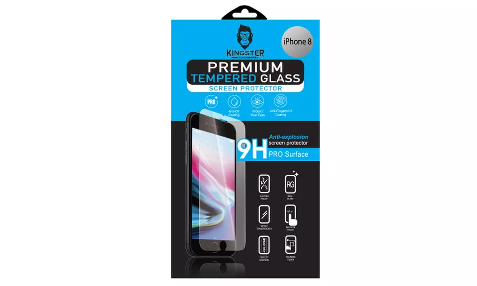Tempered Glass iPhone X/XS/XR/8/7/6 and Plus and Max (1-, 2-, 3-, 4-, or 5-Pack) - Primary Image