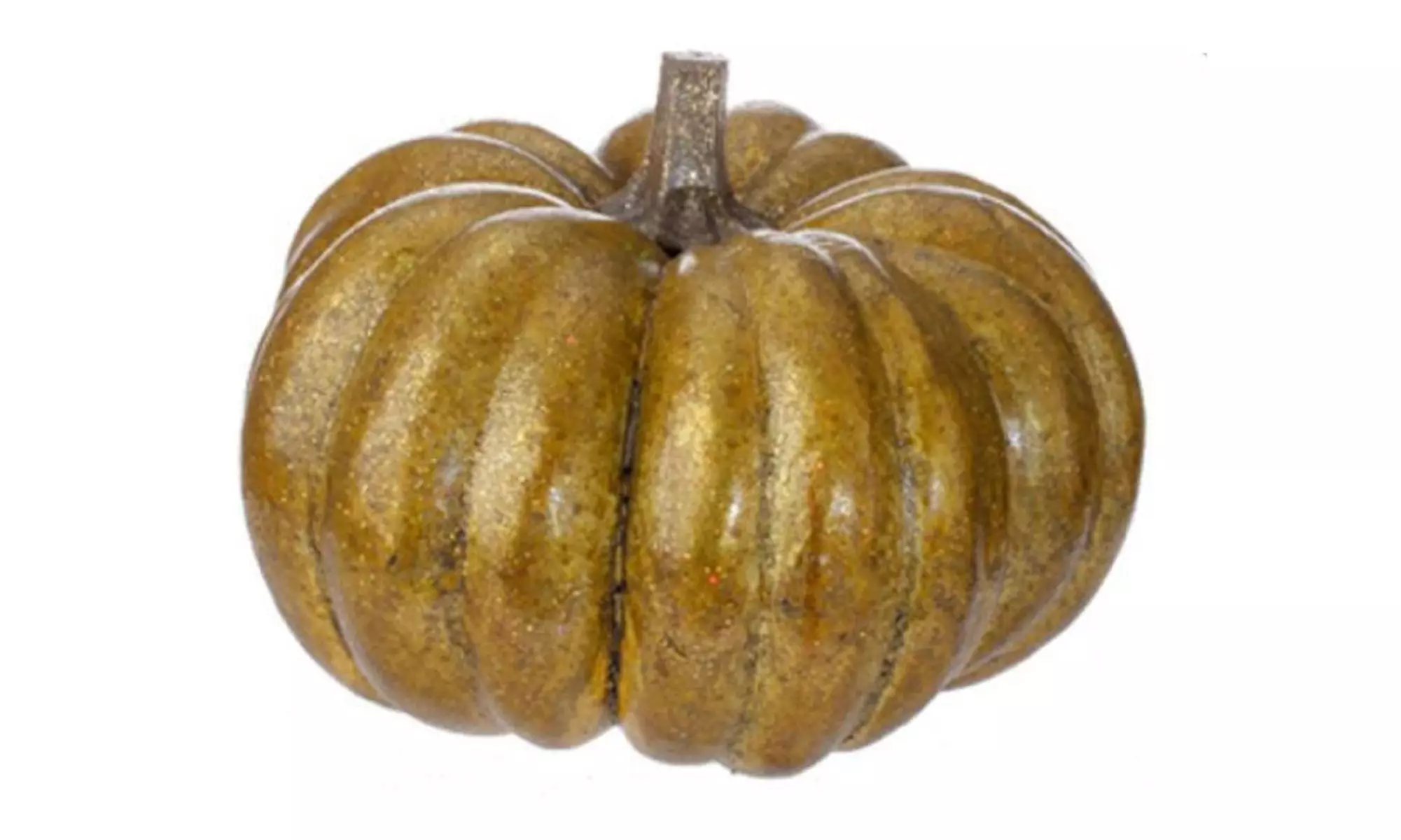 10" Autumn Harvest Mustard Yellow Pumpkin Thanksgiving Fall Decor - Primary Image