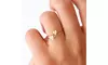 Minimalist Engraved 26 Initial Letter Heart Rings For Women