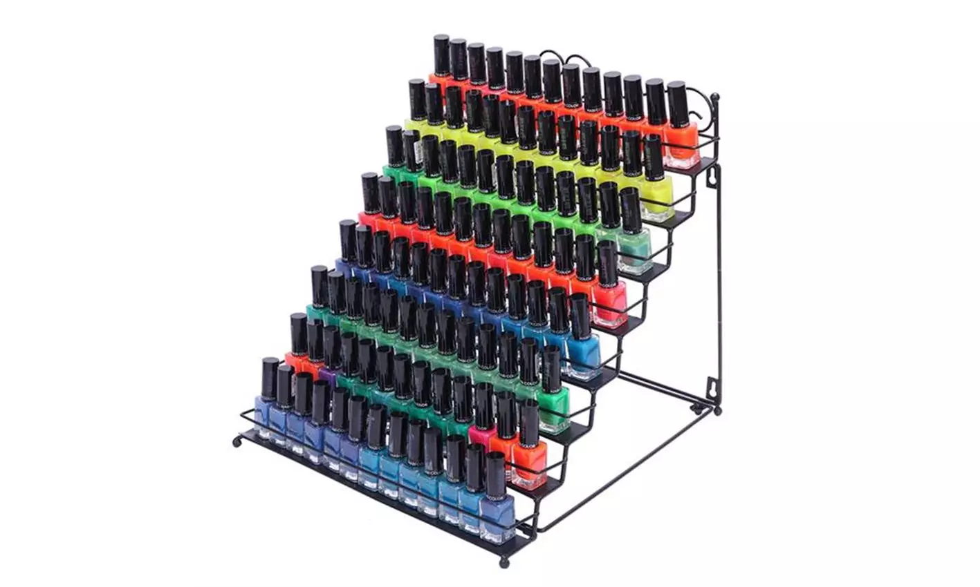 8 Tier Metal Nail Polish Display Organizer Wall Rack Holder - Primary Image