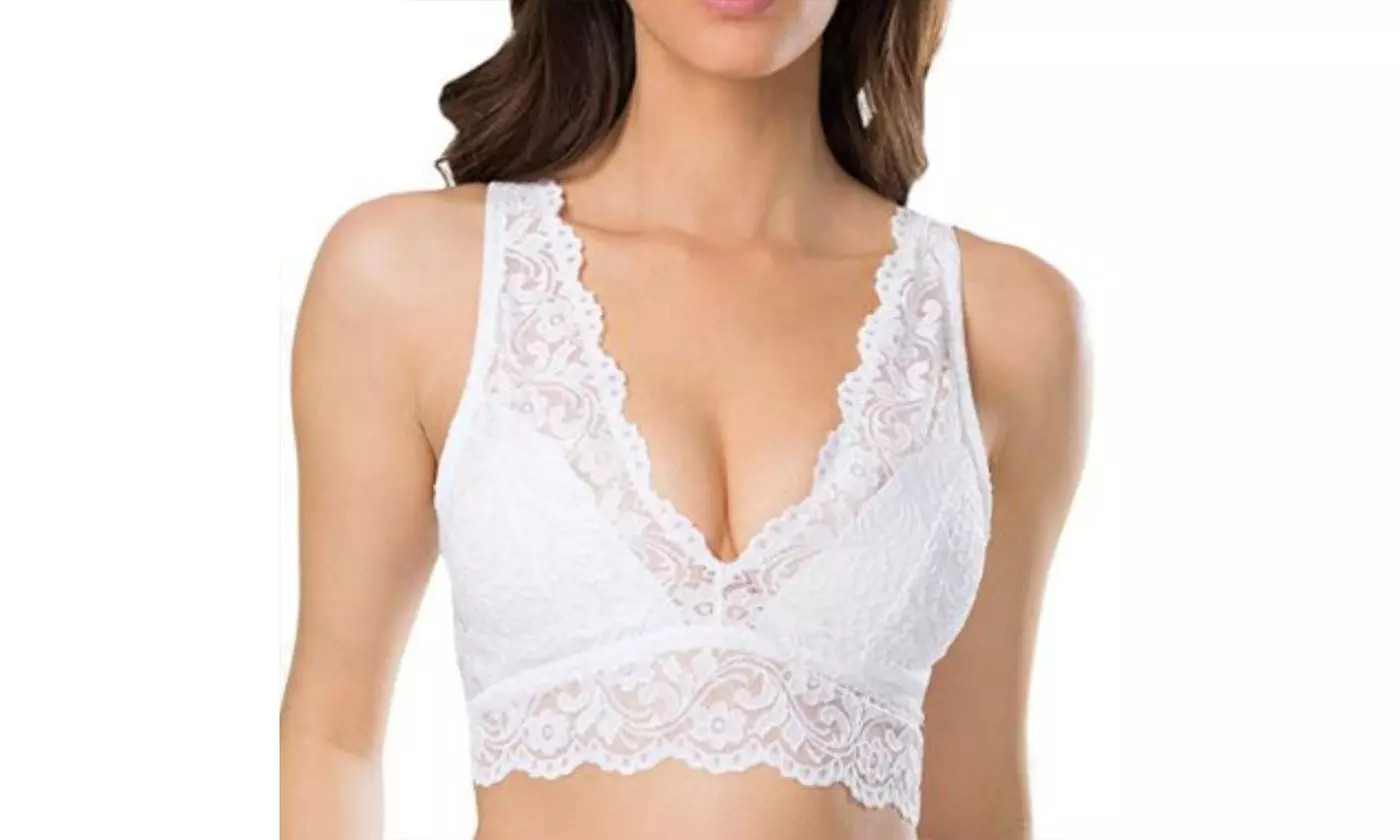 Women's Lingerie Sexy Three-Point Lace Bra Temptation Perspective Bra - Second Medium