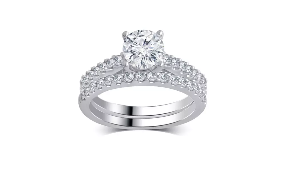 1.55 Cttw Classic Diamond Bridal Set in 14K Gold-KR18264GW6M12