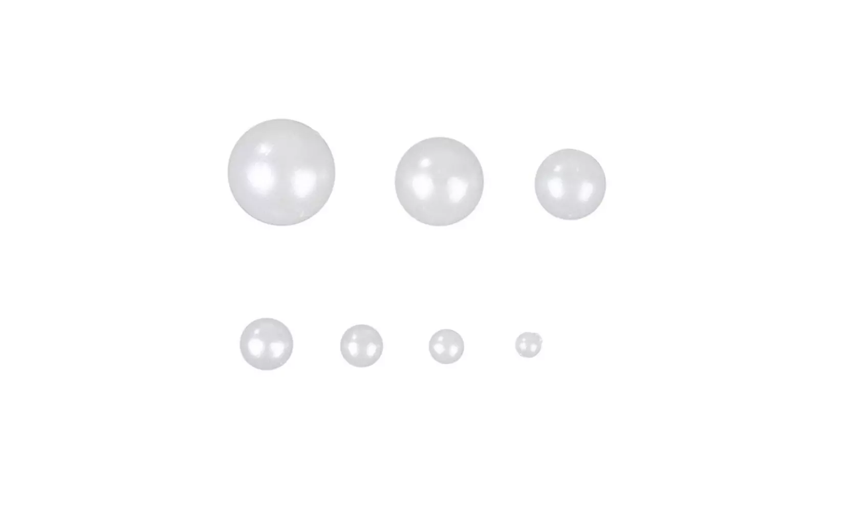 Genie Crafts 16000-Pcs Half Pearls for Flat Back Pearl Bead 1.5/2/2.5/3/4/5/6mm - Second Medium
