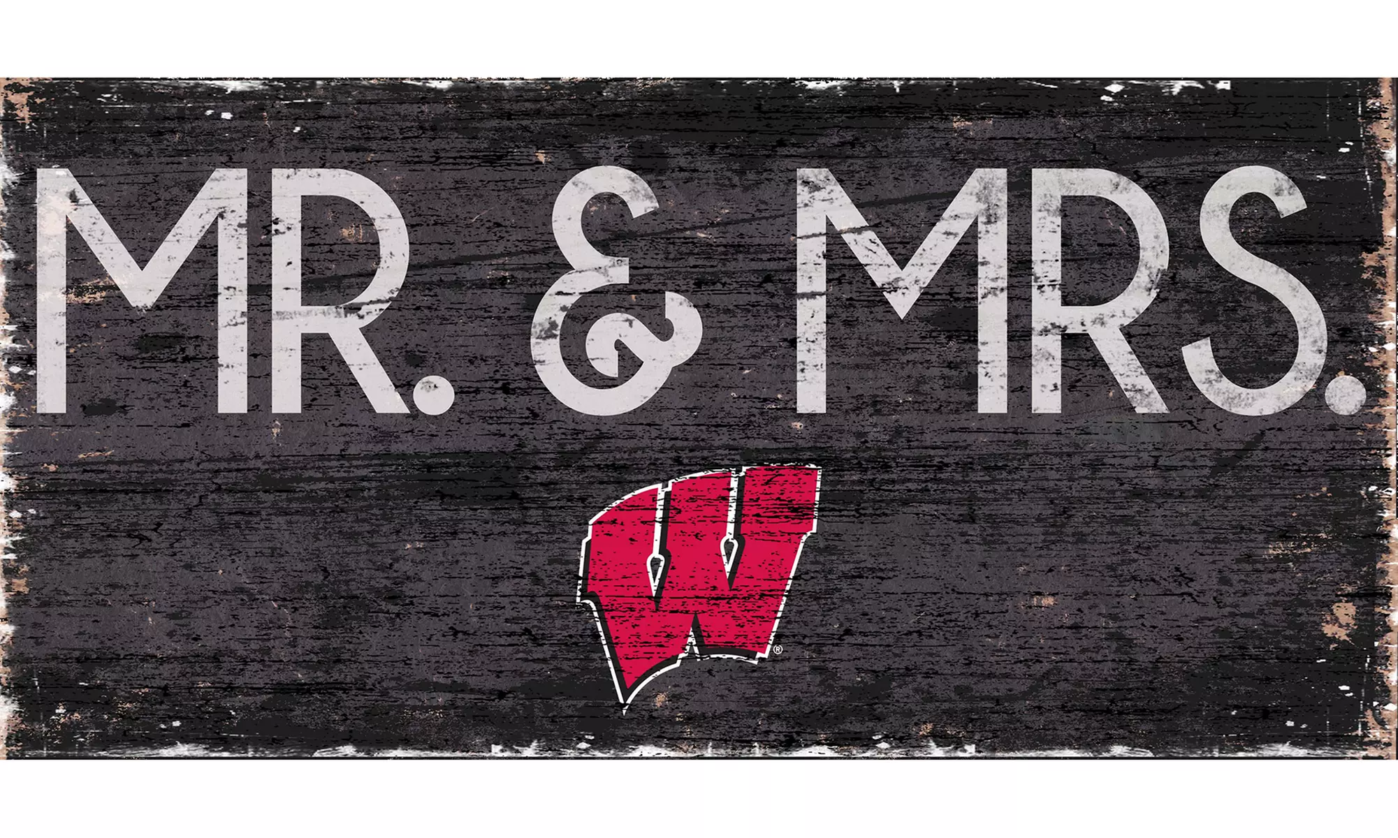 SO - NCAA 12x6in Mr. and Mrs. Sign - Primary Image