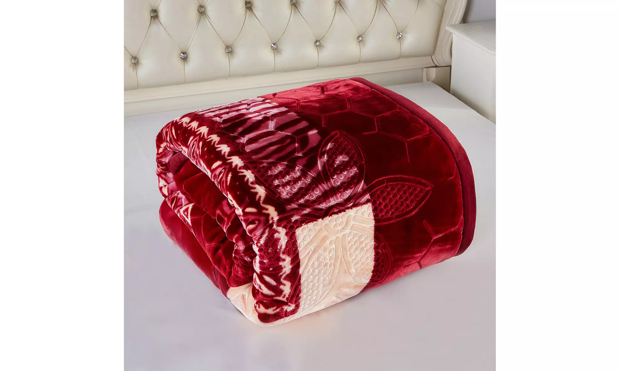 JML Heavy Fleece Blanket,2 Ply Printed Bed Blanket For King Size,85"x93",10Lb