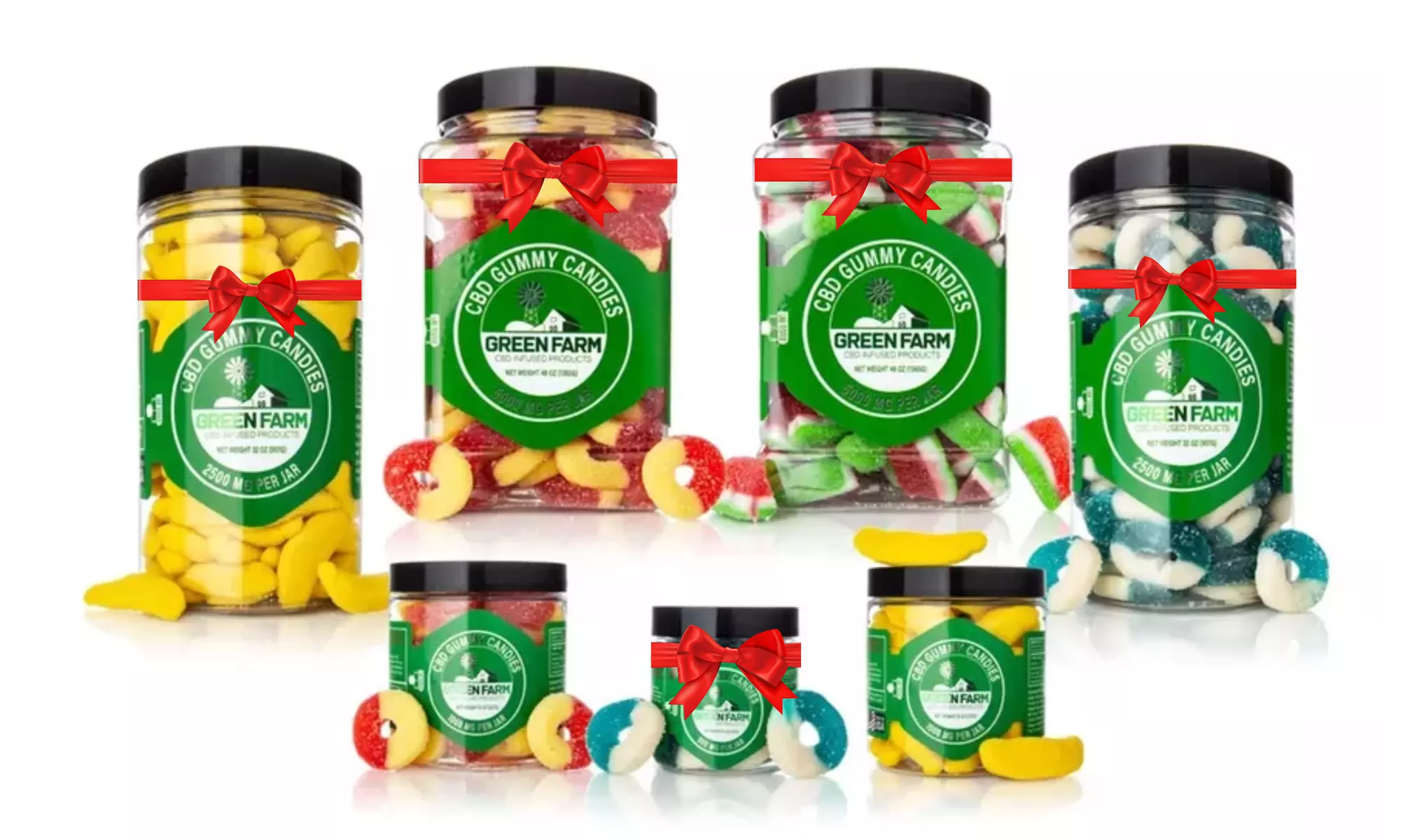 Fruit Flavored Gummies with 100% Organic CBD (500MG - 5000MG) from Green Farm