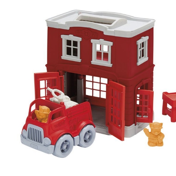 green toys fire station playset