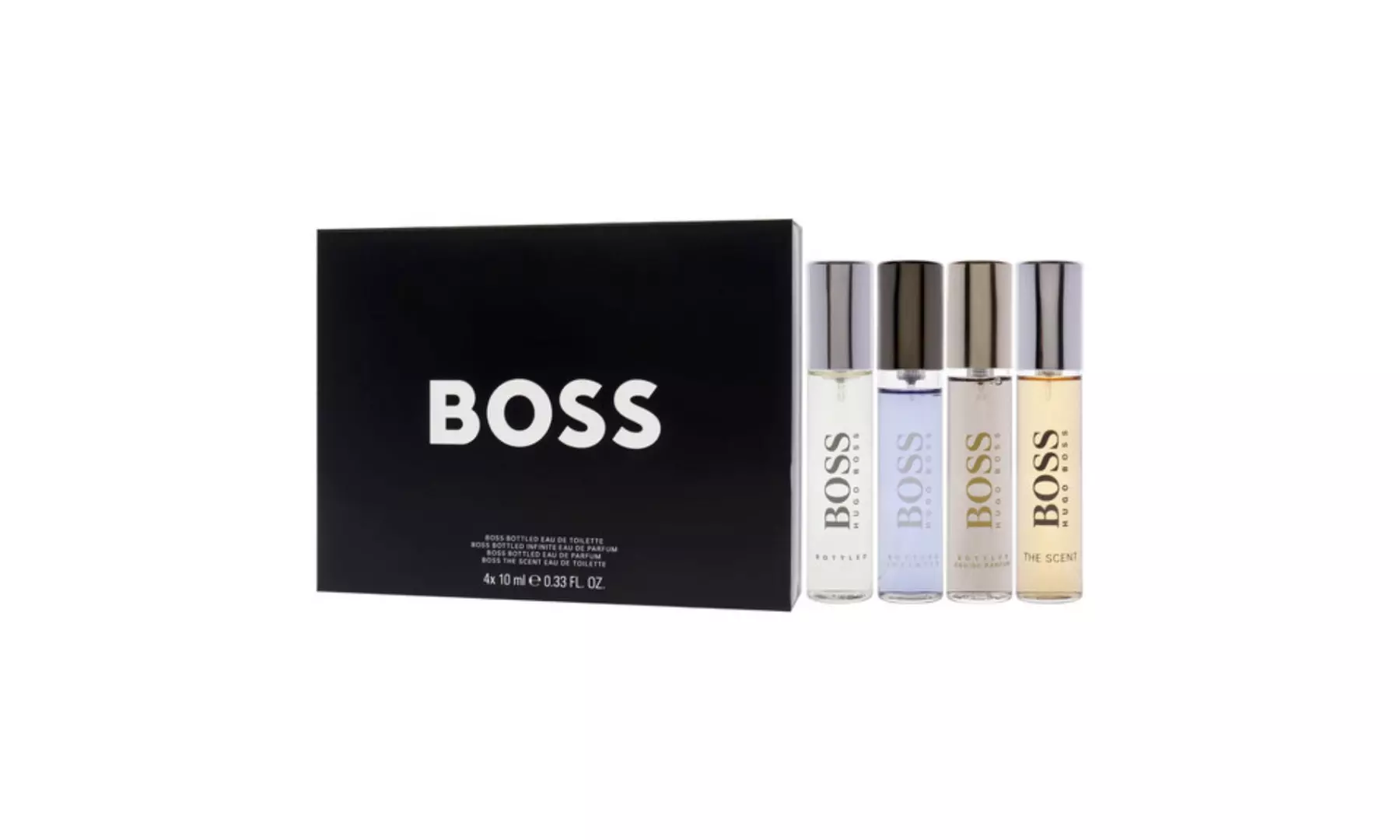 Hugo Boss 4 Piece Gift Set for Men - 0.33 Fl. Oz. Each