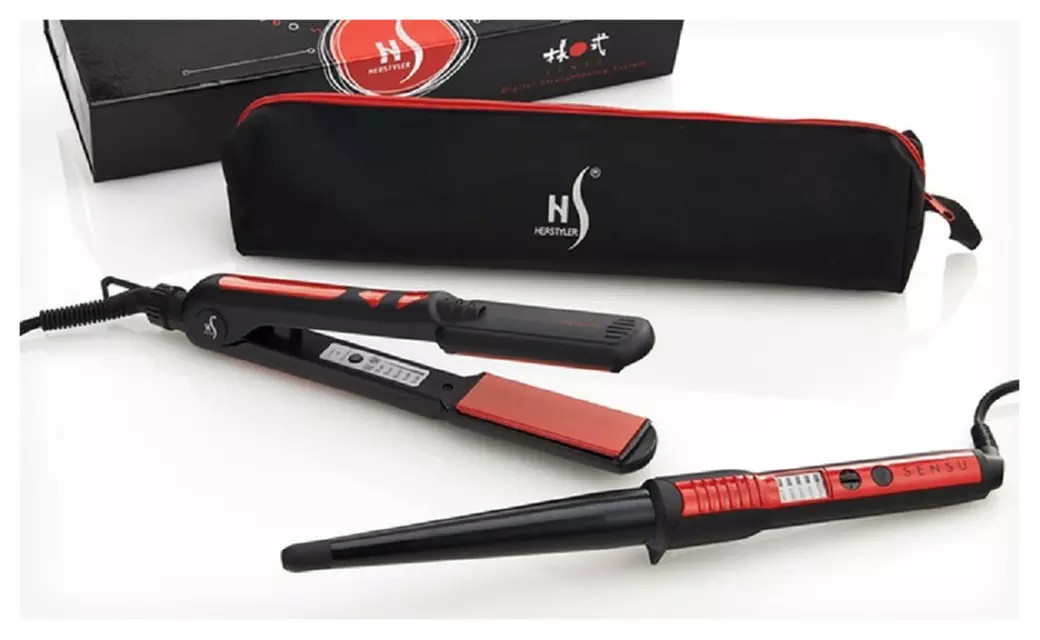 HerStyler Sensu Digital Straightening System Flat Iron and Curler - Primary Image