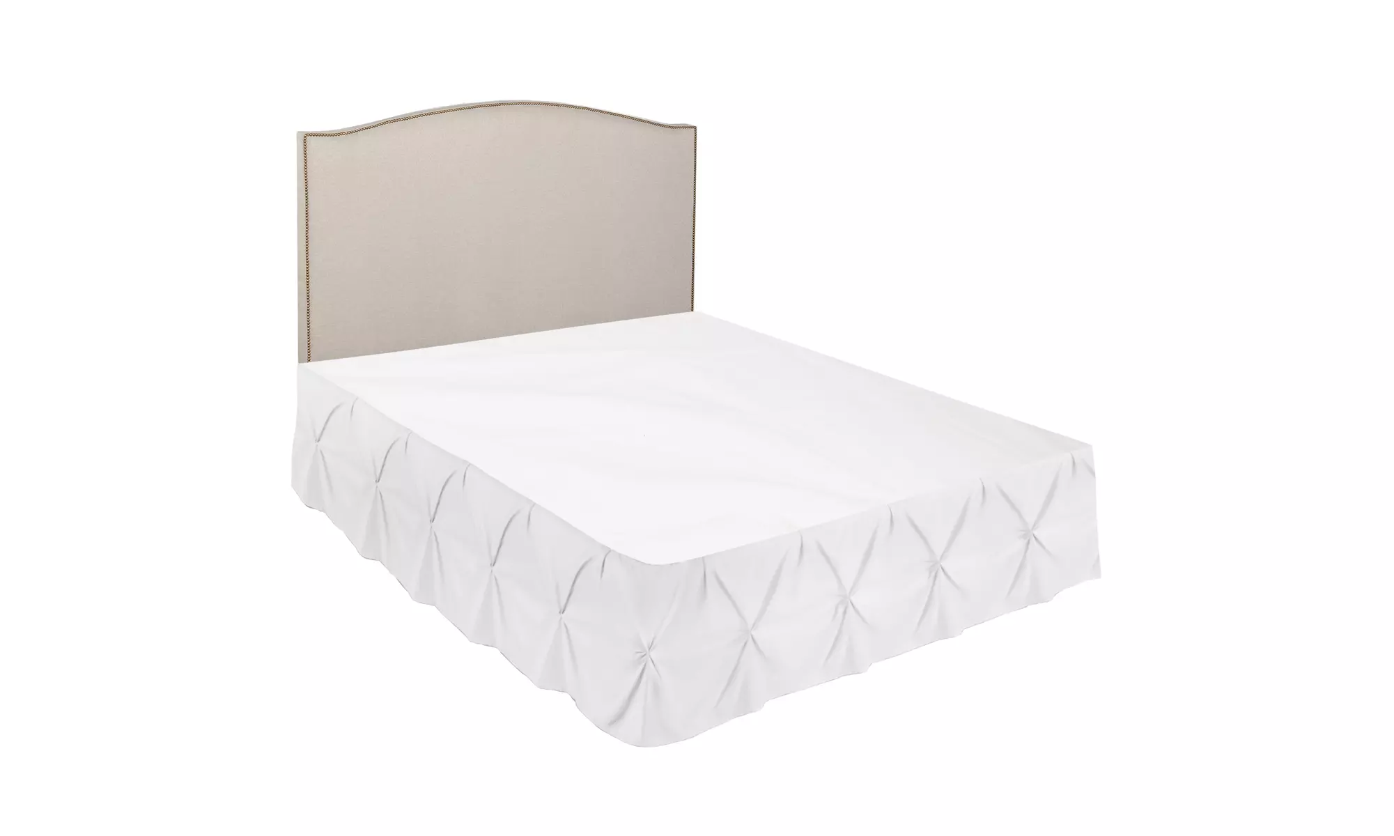 Nestl Pinch Pleat Bed Skirt - 14 inch Tailored Drop Pintuck Dust Ruffle