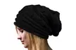 Women Men Beanie Winter Knitted Hat Unisex Folds Solid Color Hip-Hop Beanie - Second Medium