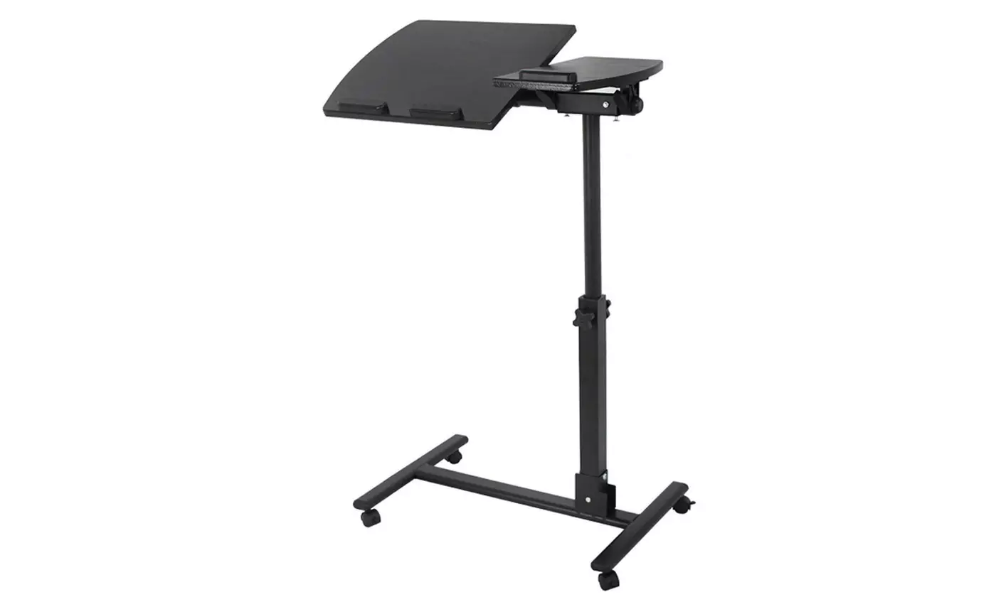 Adjustable Rolling Laptop Desk Angle Height Over Sofa Bed Notebook Table Stand - Second Medium