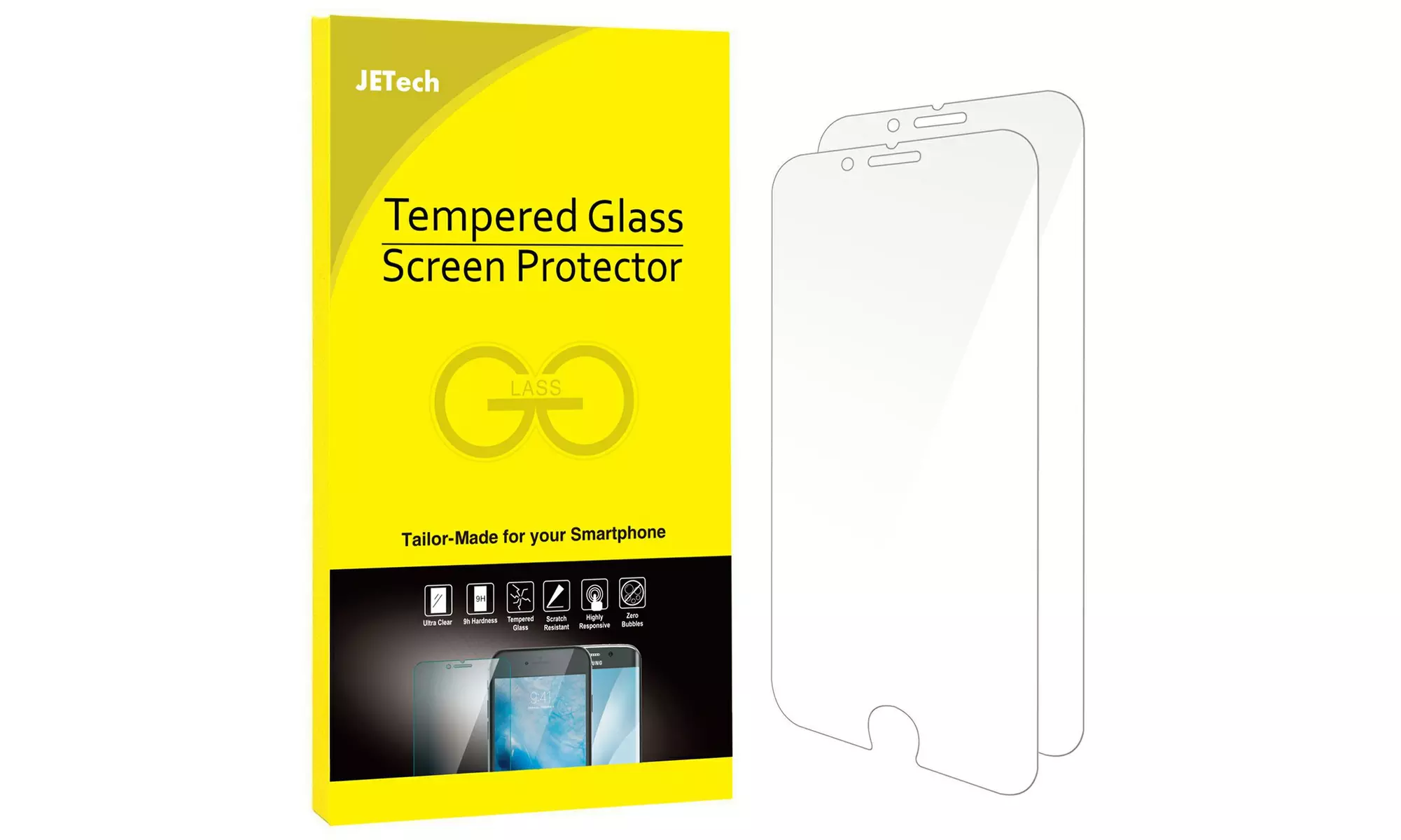 Tempered Glass Screen Protector - iPhone 4/5/5s/6/6s/7/8/SE 2016, 6/6s/7/8 Plus