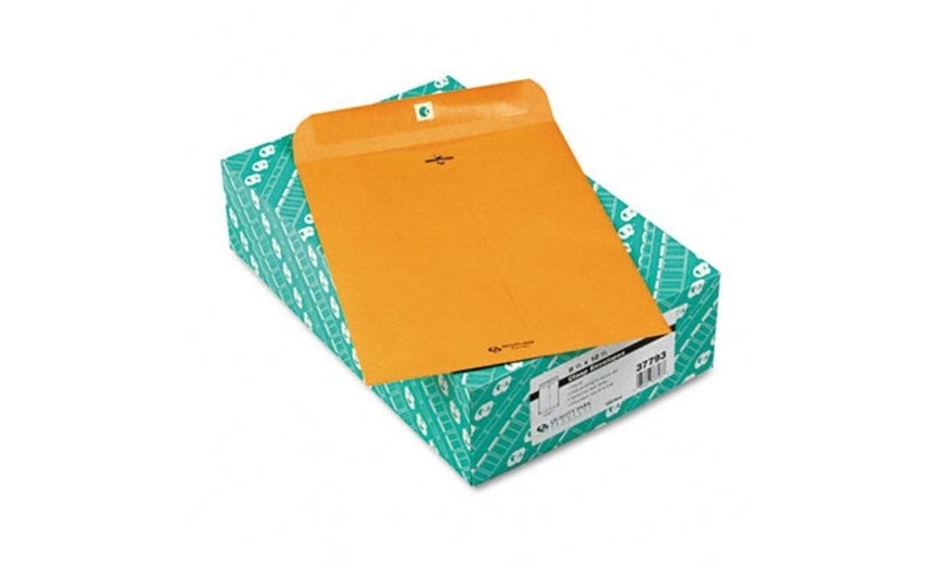 Image 1: Quality Park 37793 Clasp Envelope 9 1/2 x 12 1/2 32lb Light Brown 100/box