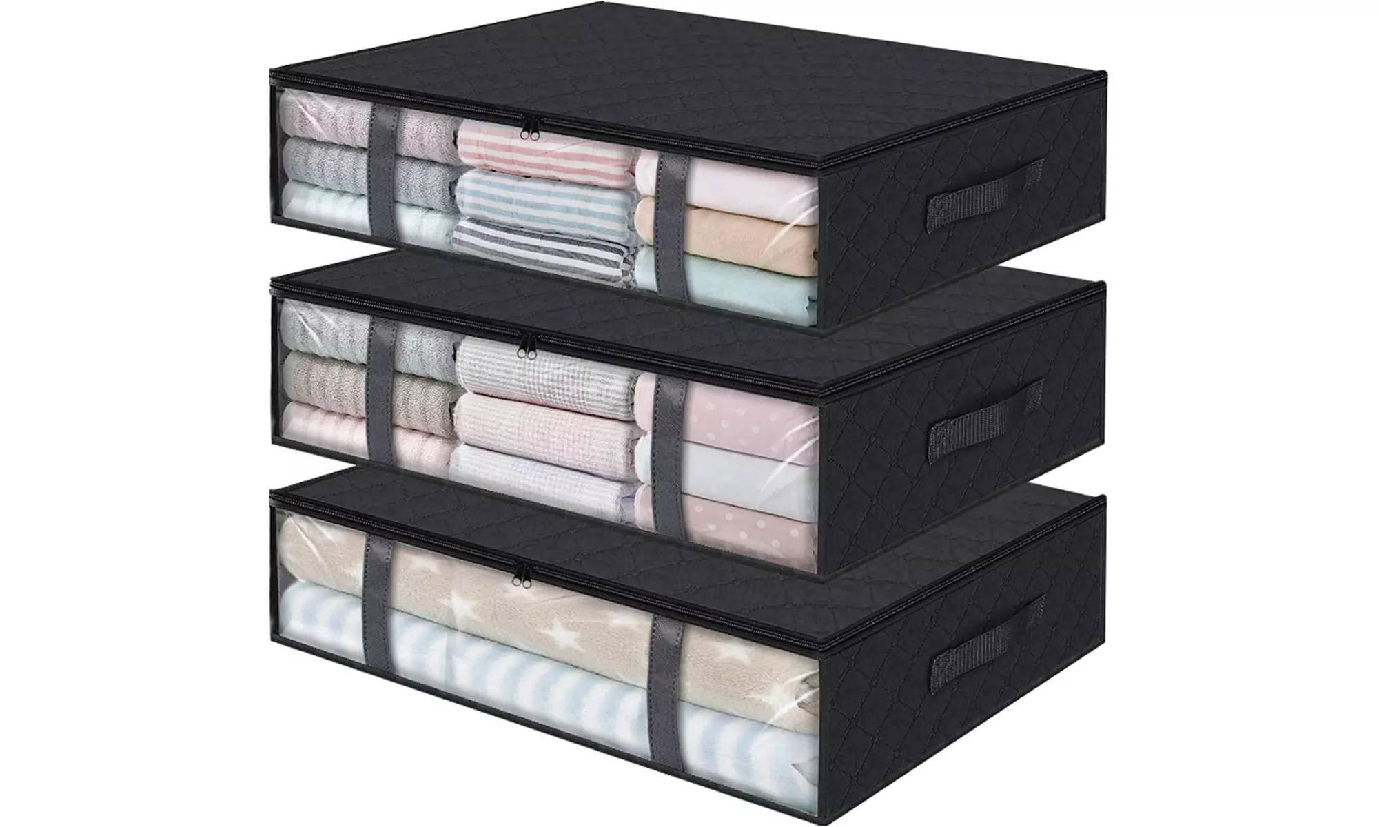 Foldable Blanket Storage Bags, Under Bed Storage Containers for Organizing, - Primary Image