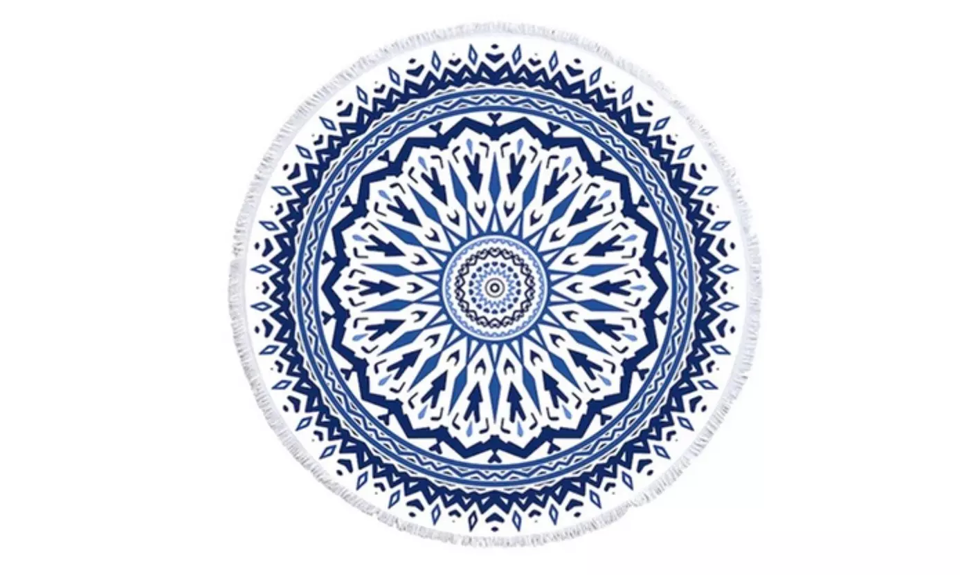 Tribal Inspired Round Beach Towel and Throw - Second Medium