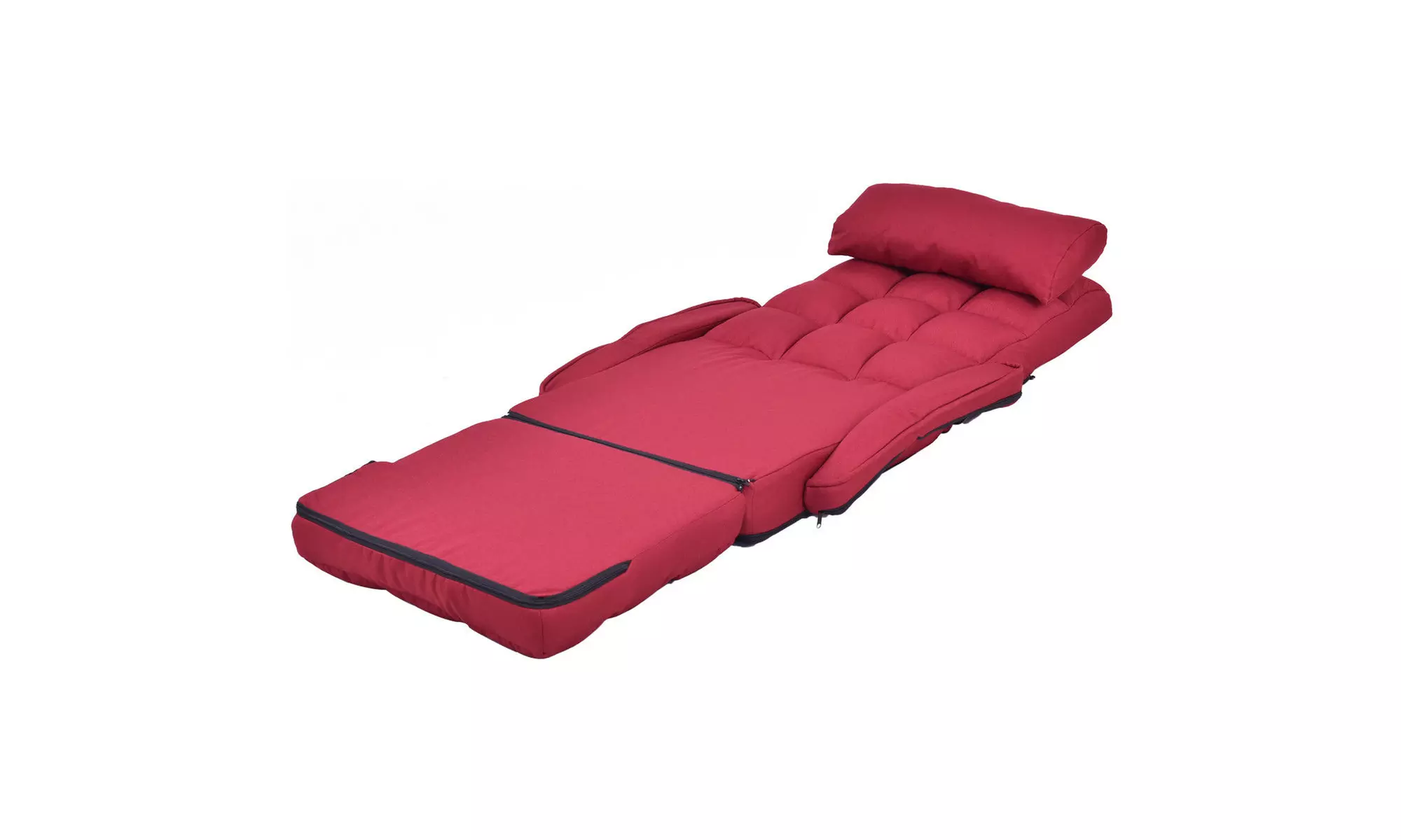 Costway Lazy Sofa Lounger Bed Floor Chair Sofa with Armrests and pillow