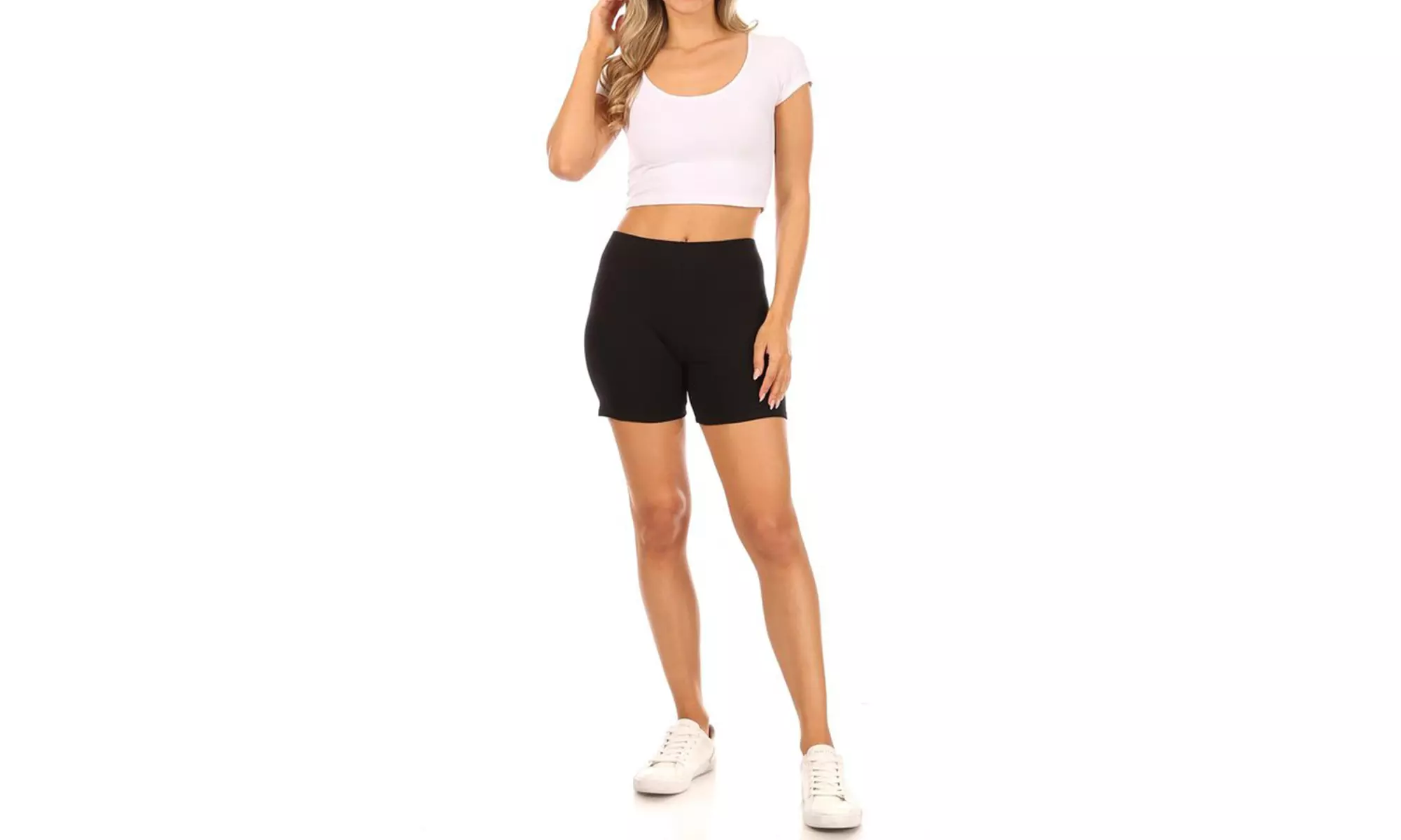 Women's Casual Stretch Cotton Solid Short Pants